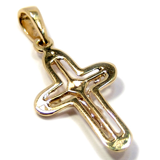 Crucifixo em ouro 18k  - Com imagem - 2CZO0205